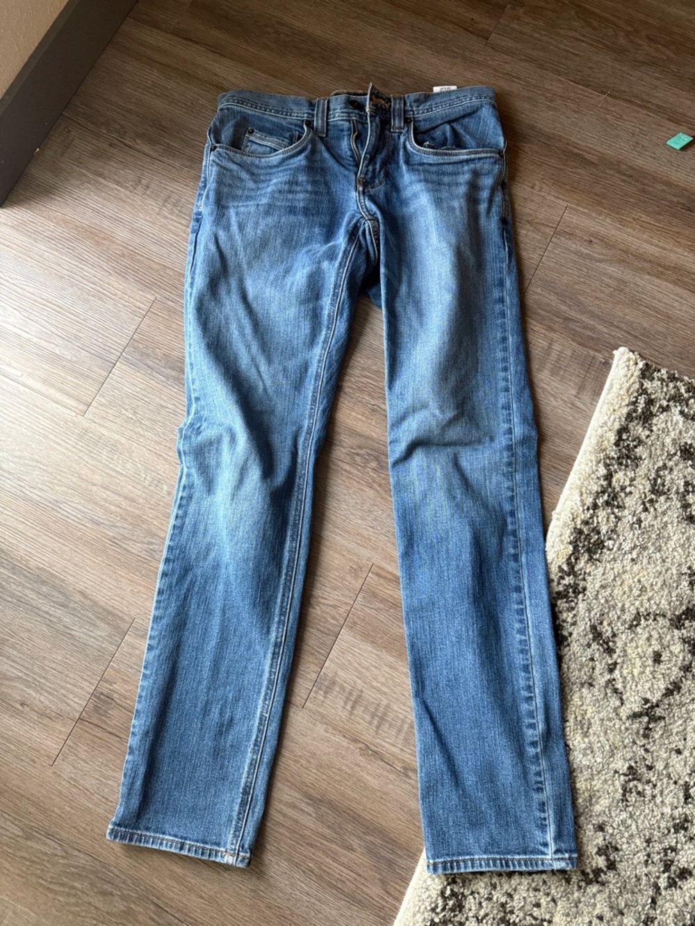 Classic Blue Mens Straight-Leg Jeans